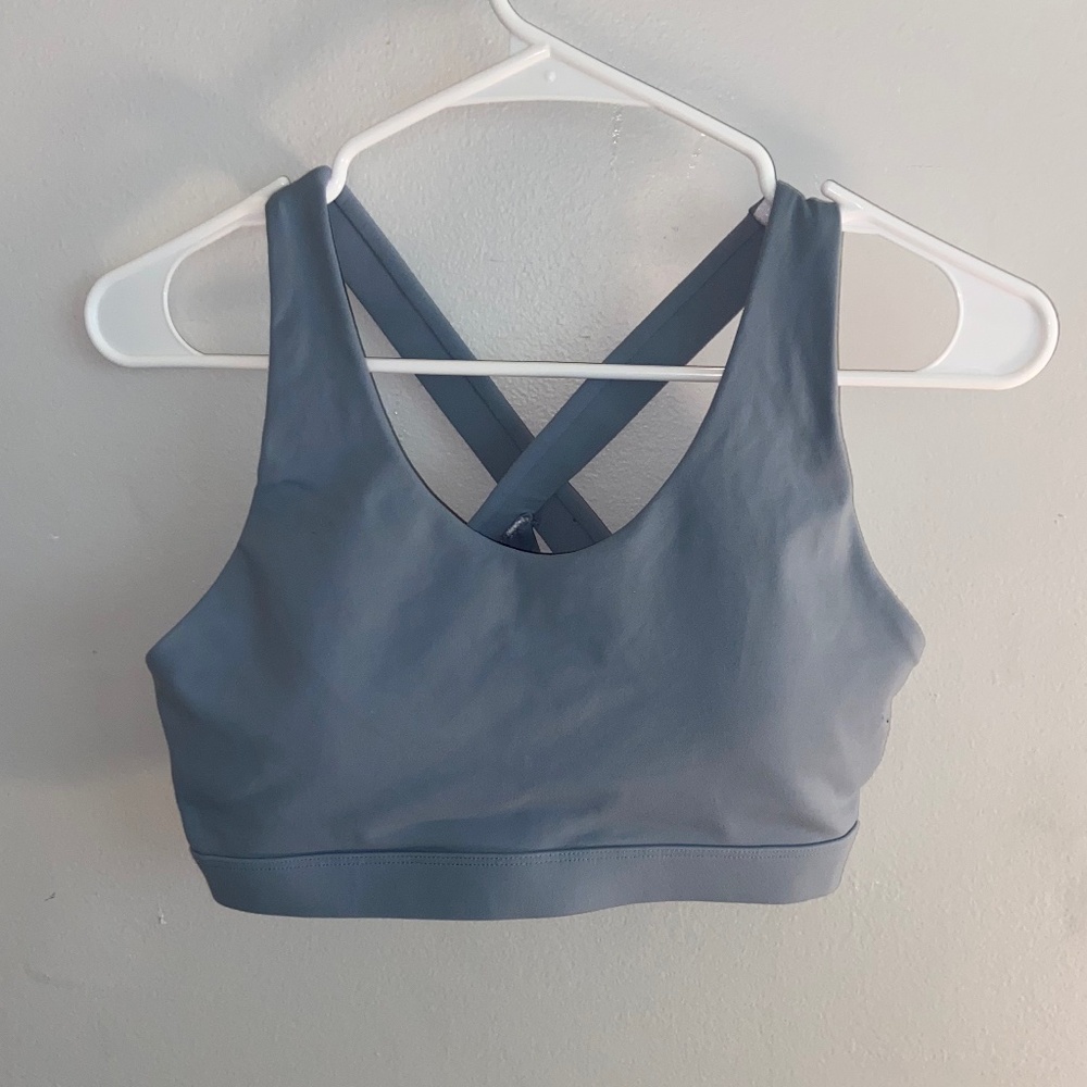 blue sports bra - breatheable